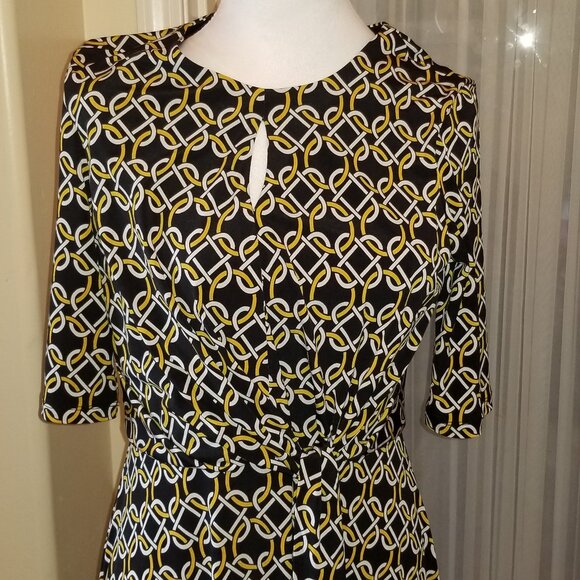 Maggie London Sheath Dress Geometric Design - Picture 4 of 6